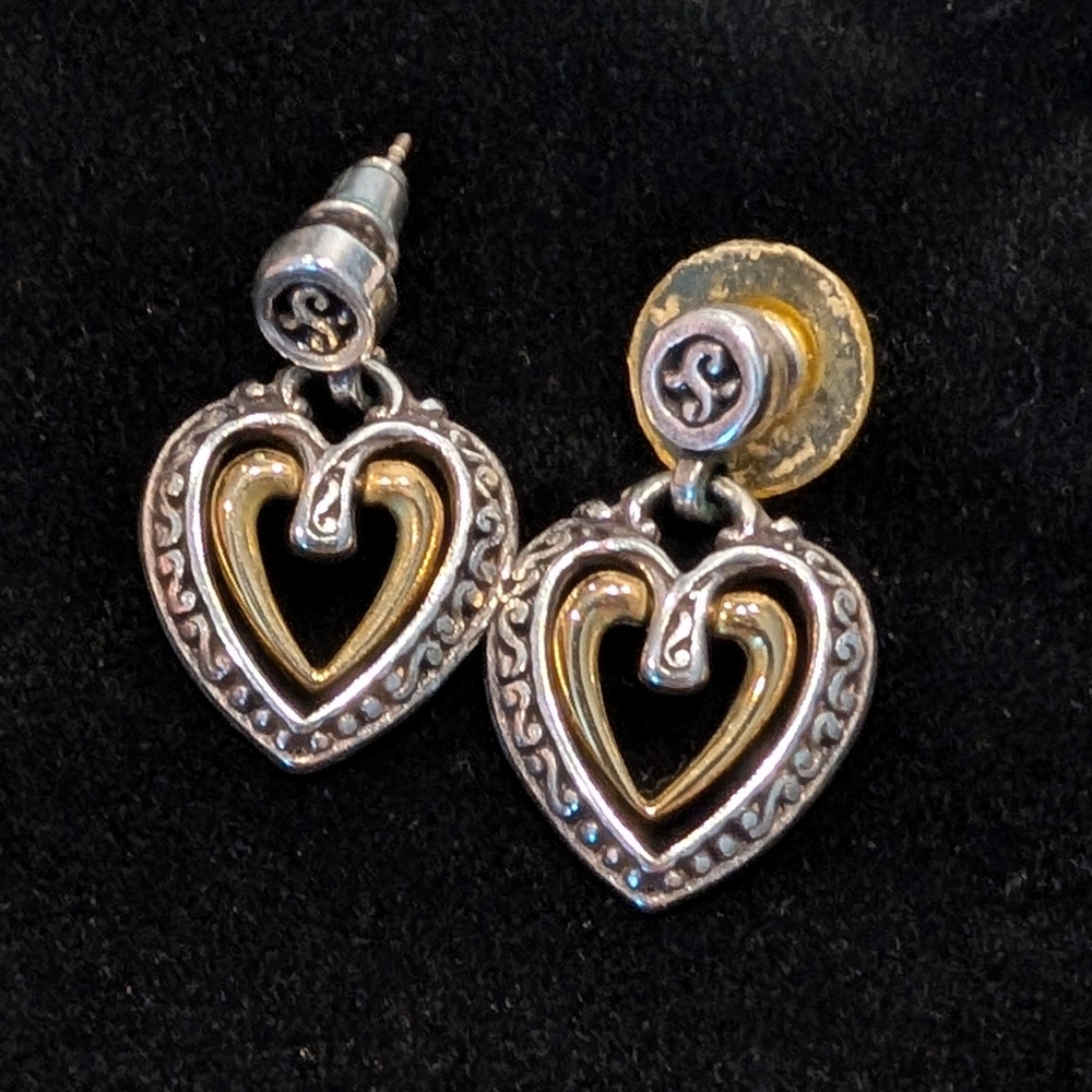 Brighton Ellington Double Heart Earrings